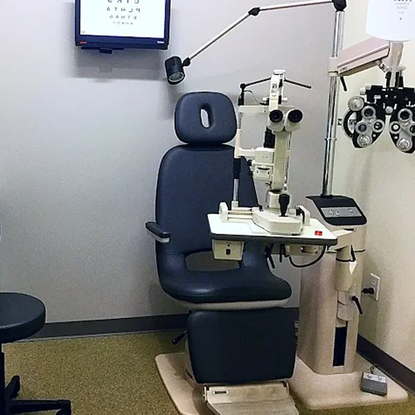 An exam chair at Focus Optical